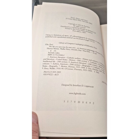 The Life You Save May Be Your Own: An American Pilgrimage - VERY GOOD - Picture 4 of 4